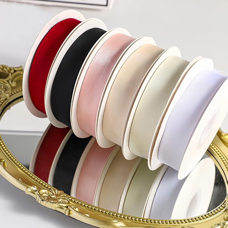 20Yard/Roll Gift Box Festival Translucent Chiffon Ribbons DIY Handicraft Beautiful 20Yard Bowknot 2.5CM Width Packing Ribbons