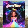 1PC Custom Name "Magical Princess Galaxy" outdooor Flannel blankets Patterns Throw Blanket All-Season Soft Gift for Couch, Bed, Camping gifts