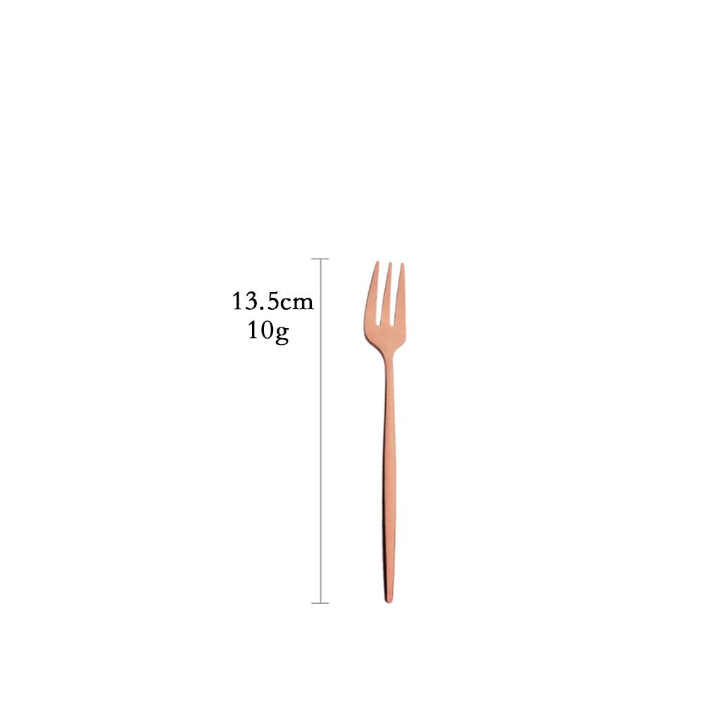 

Rose Gold Mirror Cutlery Set Fruit Forks Spoons Dessert Knives Wedding Dinnerware Stainless Steel Flatware Dinner Tableware Set