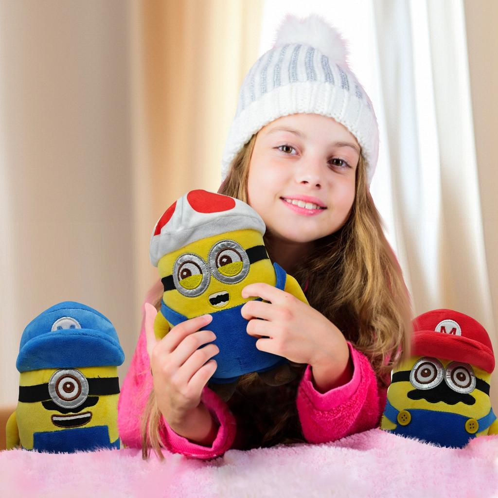 Yellow Cartoon Character Plush Toys, Creative Plush Holiday Toy Gifts