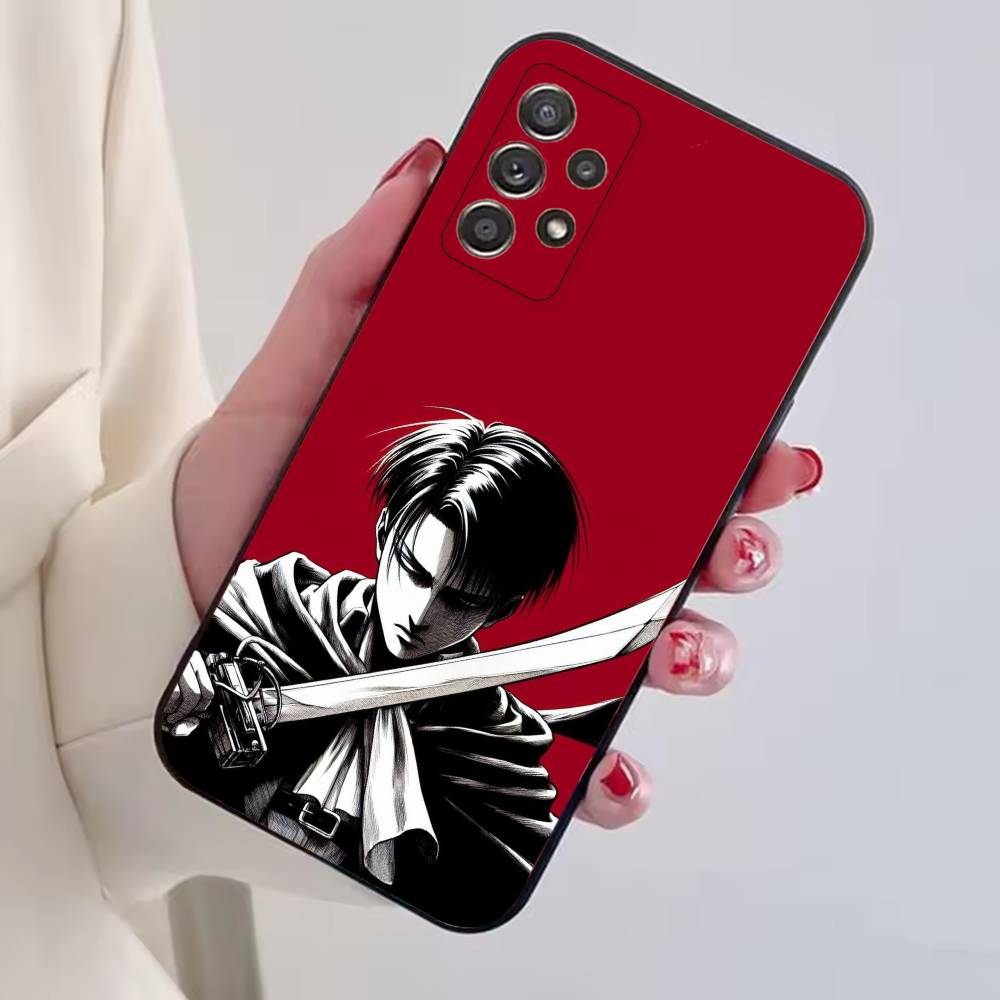 L-Levi A-Ackerman Anime Phone Case For Samsung S25,S24,S21,S22,S23,S30,Ultra,S20,Plus,Fe,Soft Silicone Black Cover