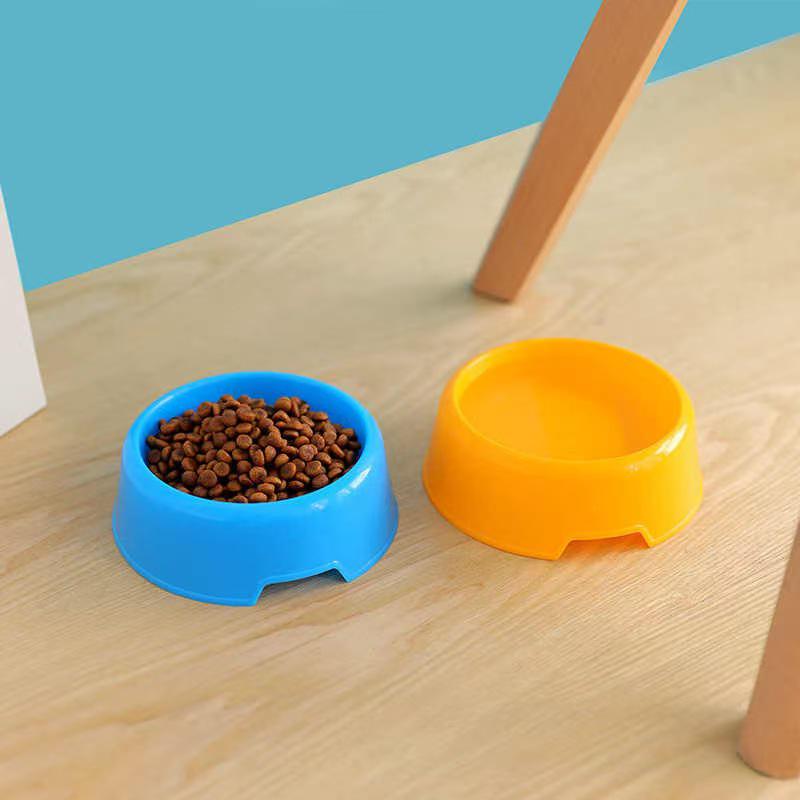 Haustierzubehör: Hund und Katze Futter Napf, Mittel/Klein, Einzelner Plastik Napf für Tierfutter.