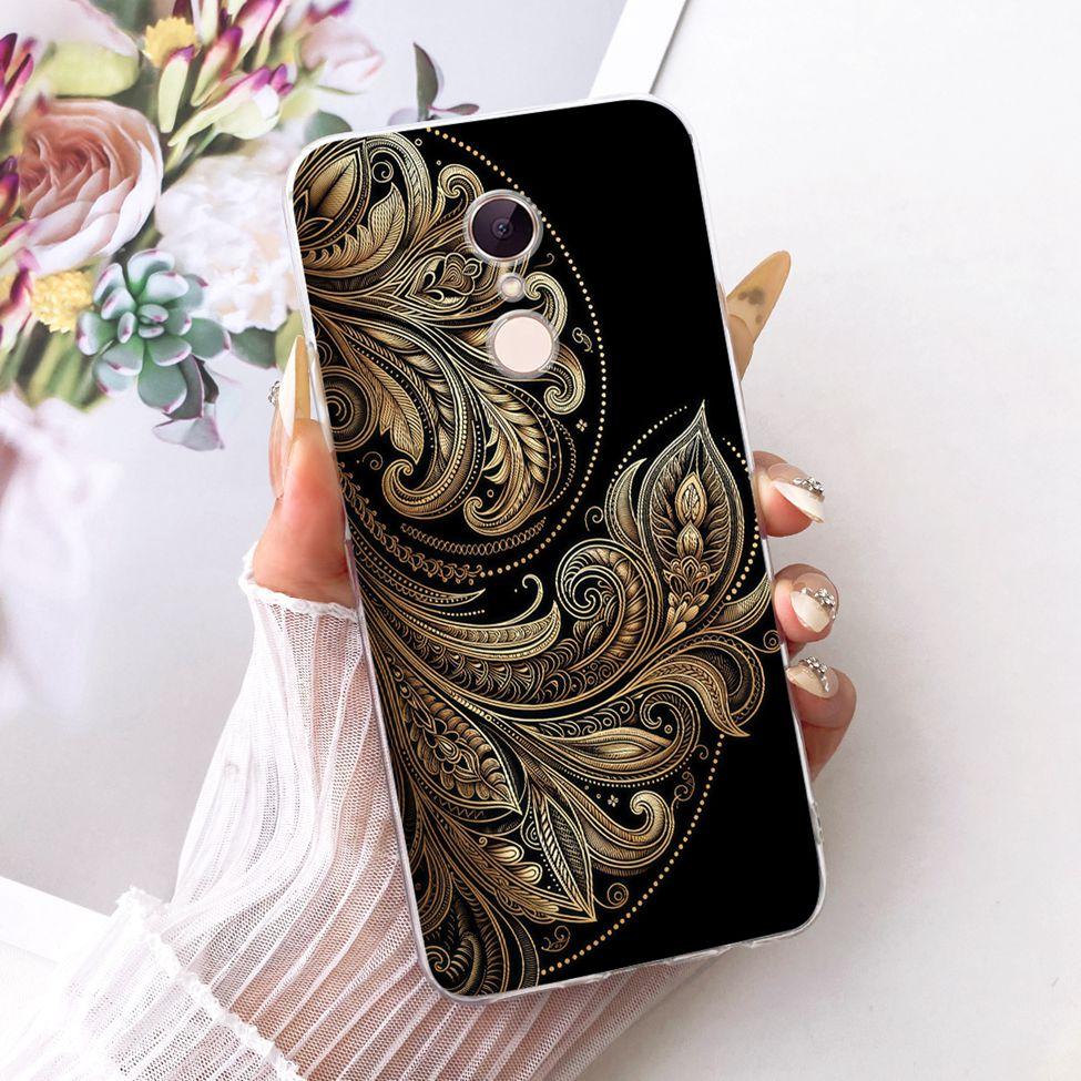 For Redmi 5 Case Cover Transparent Cute Cat Fashion Butterfly Funny Painted Casing MDG1 MDI1