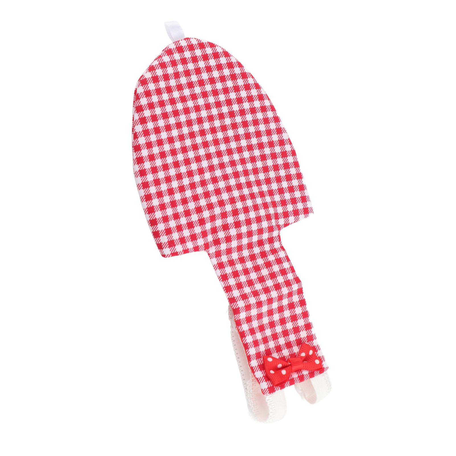 

Bird Diaper Adjustable Red Grid Pattern Parrots Pilot Suit for Macaw Budgies Parakeet L