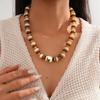 Ethnic Style Acrylic Beaded Geometric Round Square Sweater Chain Bohemian Necklace