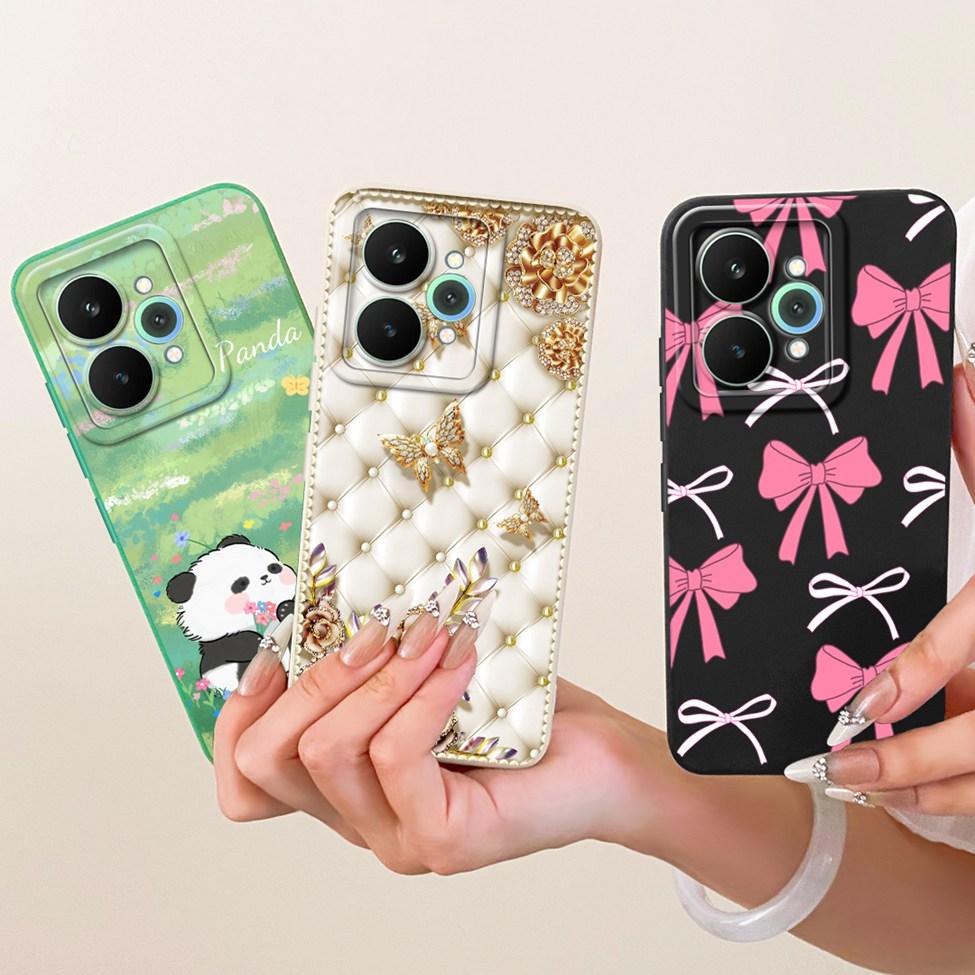 Cover For Realme 15 Pro Casing RMX5101 Silicone Luxury Fashion Flowers Kawaii Cute Painted Shockproof Phone Case