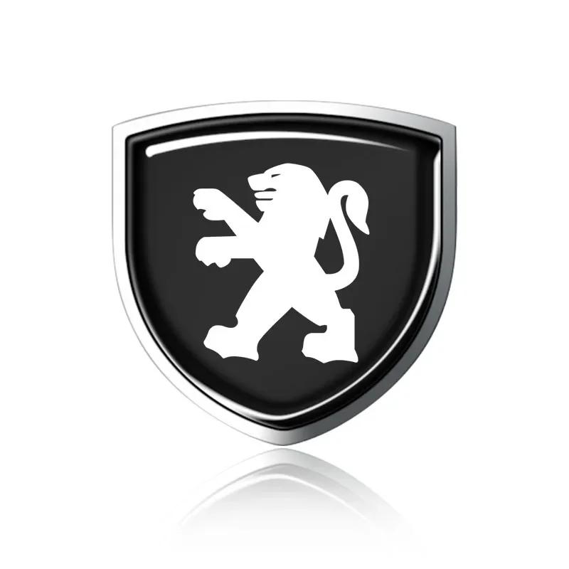 

Car Metal Shield Logo Car Body Trunk Fender Badge Sticker Accessorie For Peugeot 206 307 308 3008 207 208 407 508 2008 5008 107 чёрный