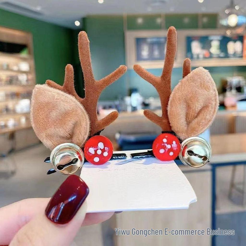 Cute Reindeer Christmas Hair Clip for Girls and Babies