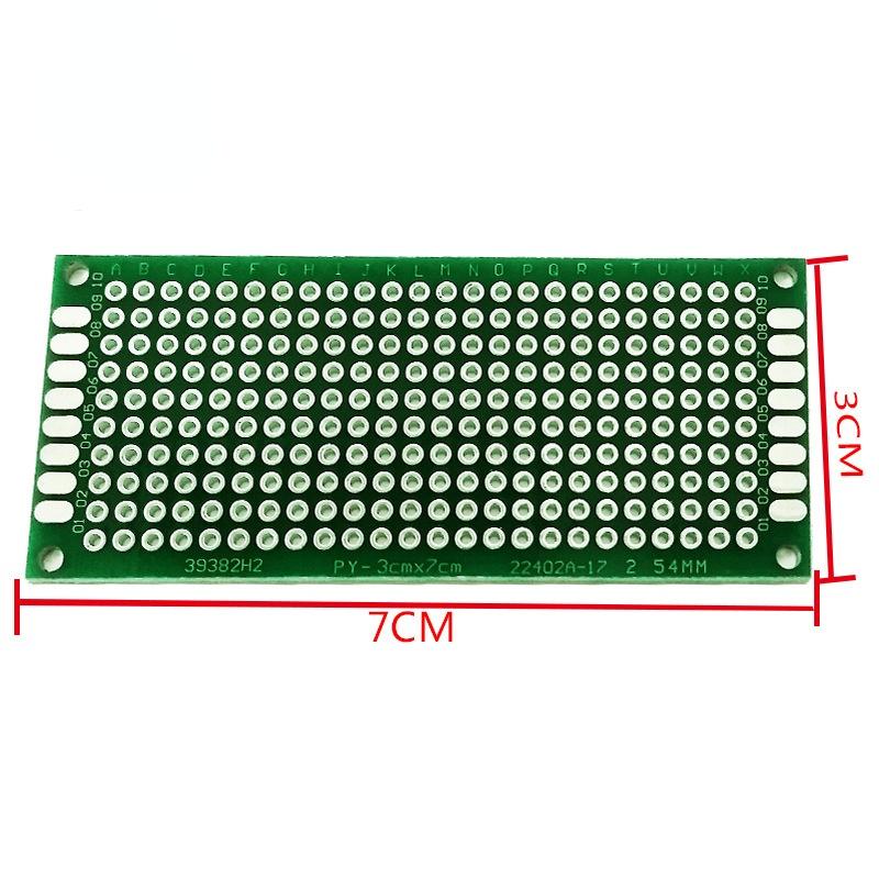3x7cm 5pcs Electronic PCB Board Diy Universal Printed Circuit Board 3*7cm Double Side Prototyping PCB for Arduino Copper Plate