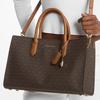Michael Kors Mk Scarlett Logo Lock Charm Tote Bag Women tote bags Dark-Brown 30F4GETS2B-BRNA-CORN