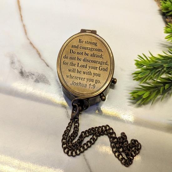 5.08 Cm Brass Compass, with Leather Box Christmas Gift for Boyfriend, Anniversary Gift Husband Engraved Compass, Gift for Him and Her