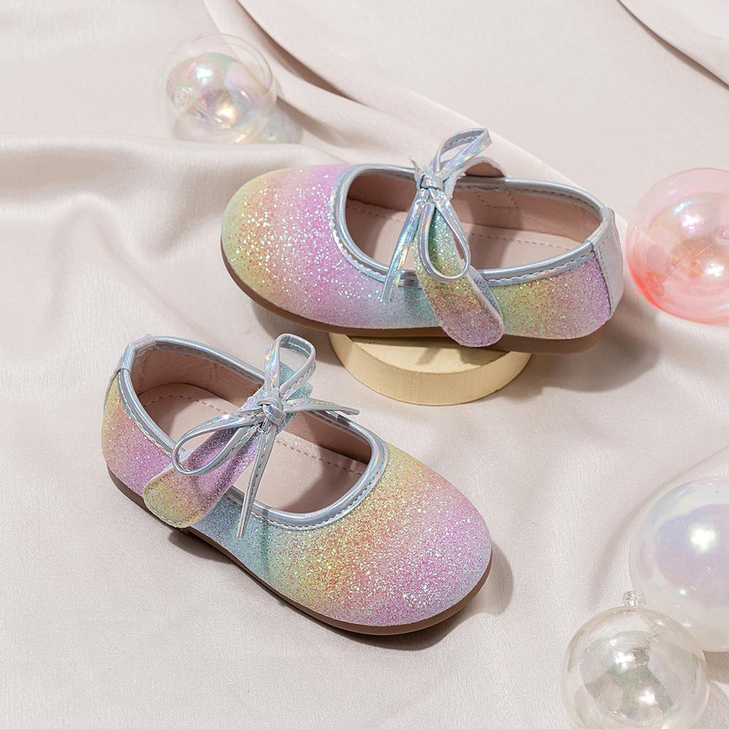 New Four Seasons Versatile Princess Color Gradient Fashion Children's Shoes Elegant Dress Dressing Girls' Children's Shoes