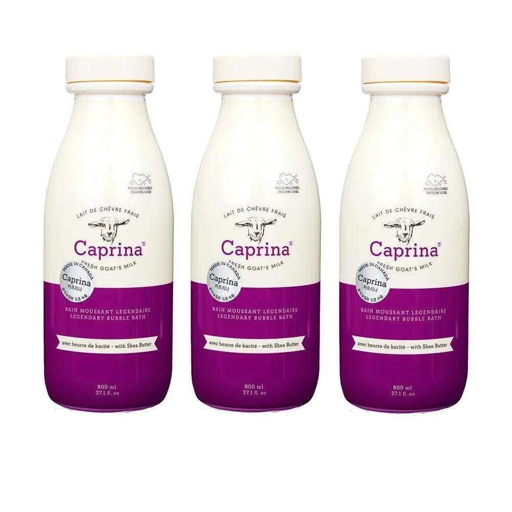 Goat Milk Bubble Bath Shea Butter Scent 800ml x 3 / Half-body Spa Bath Aroma Caprina Bubble Bath