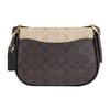 COACH Macie Artificial Leather Saddle Bag , Crossbody Bag , Shoulder Bag Medium Women's Light Khaki Brown (Unisex) Crossbody Bags