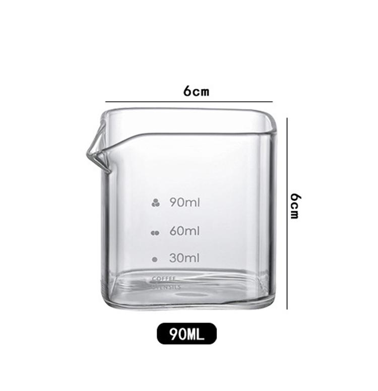 90/120ml Transparent Glass Mug Small Milk Cup With Scale Coffee Cup Measuring Mini Espresso Cup Baking Tools Home Glassware