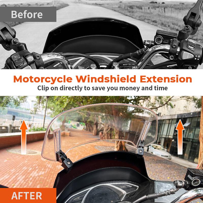 For Kawasaki Versys X300 VN 1500 MT09 MT07 Tracer 700 900 R1250GS Motorcycle Windshield Extension Adjustable Spoiler Deflector