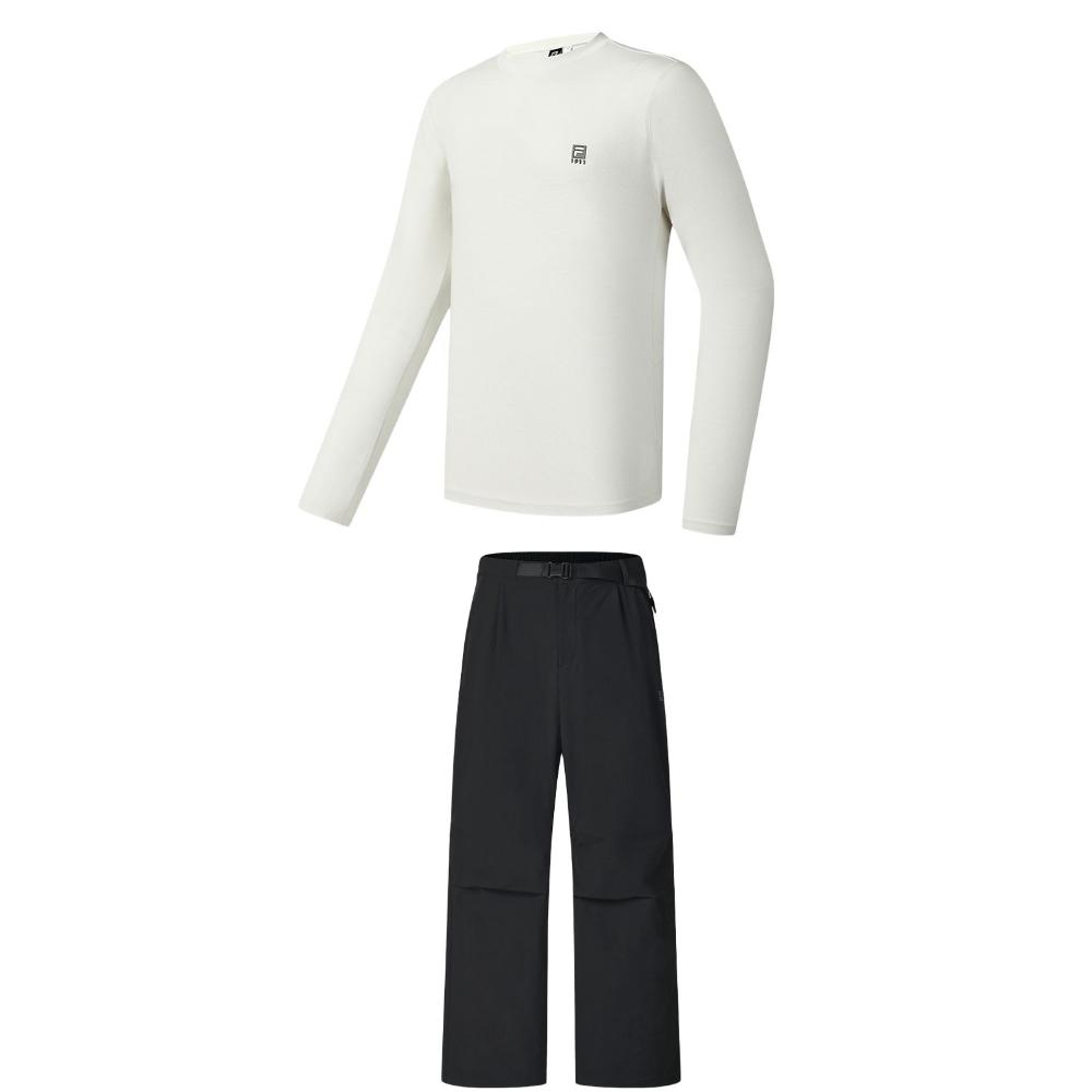 

Новая повседневная спортивная одежда FILA Fitness для мужчин A51M531202F-GY+A51M531801F-BK XXL