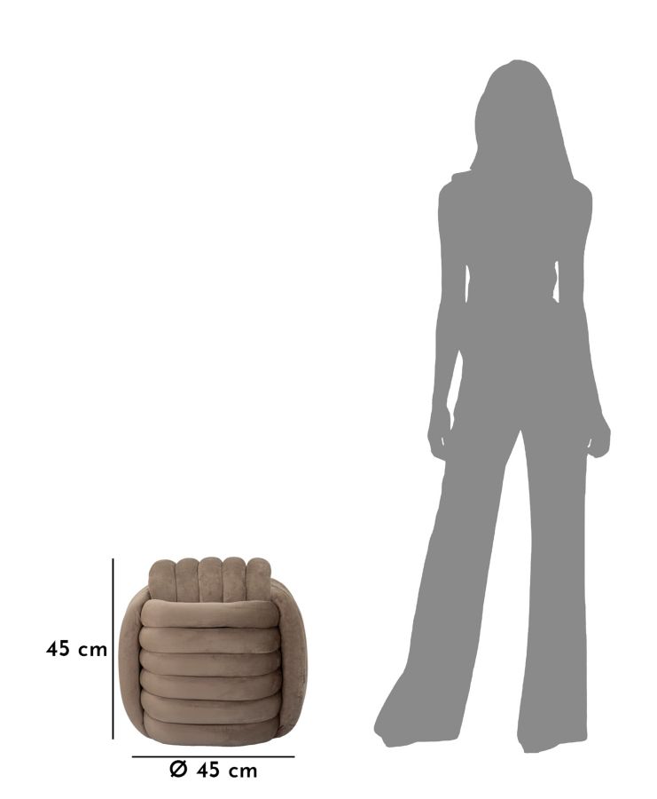 Stool Softy Grey Cm 45X45X45