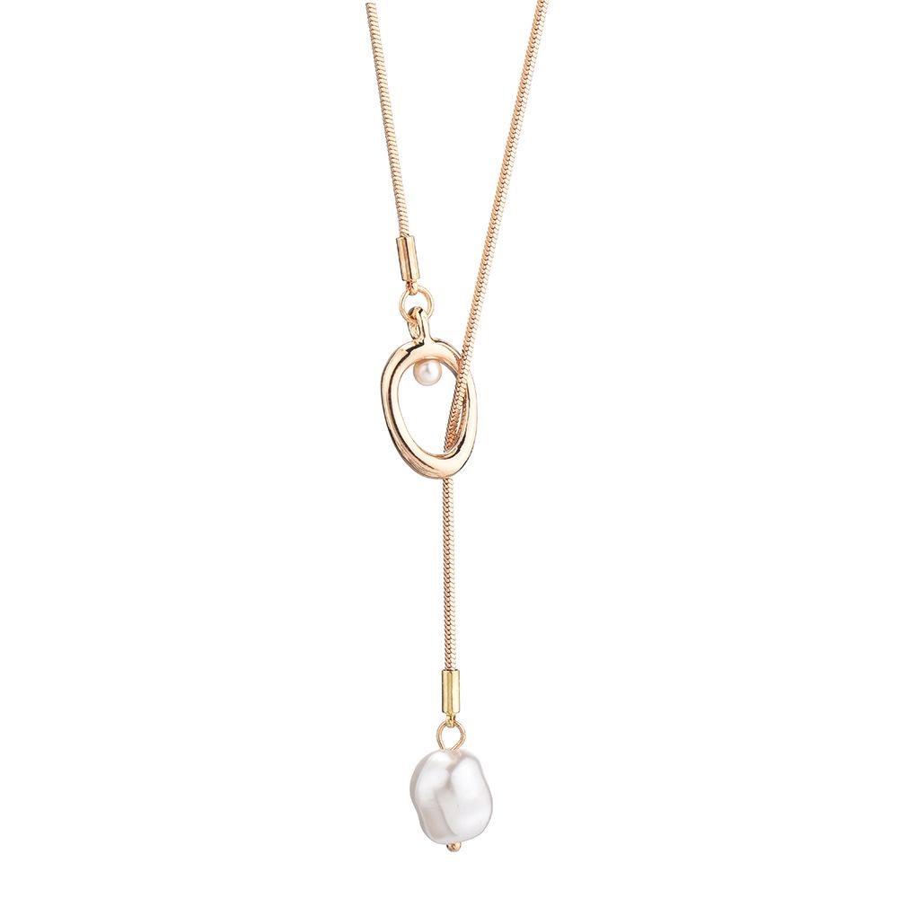 Autumn/Winter Pearl Sweater Chain: Fashionable, Adjustable, Long Necklace