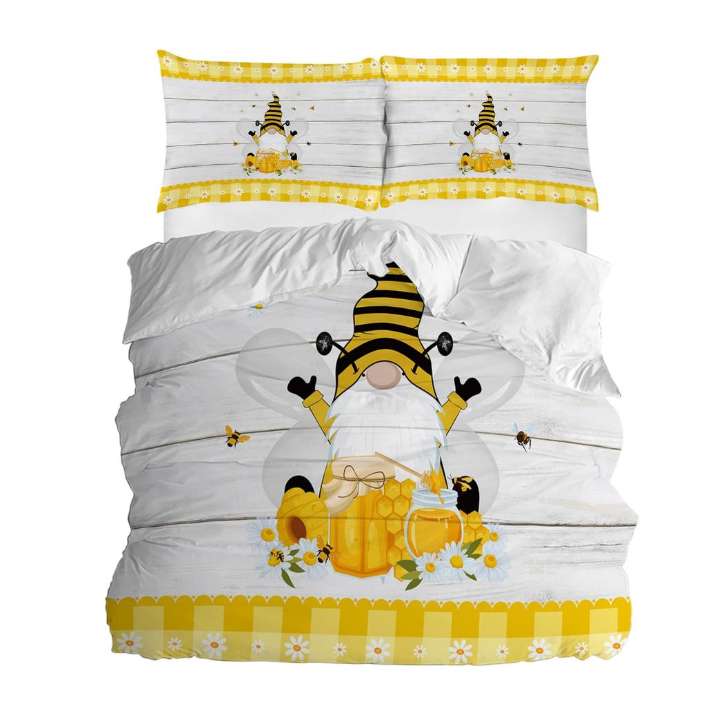 Honey Duvet Cover Sets For Kids Queen Size Quilt Covers Lightweight Down Bedroom Decor 2 Pillowcases 1 Duvet Cover No Comforter