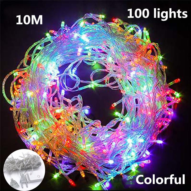 

Наружные рождественские огни Светодиодные гирлянды Сказочный свет Праздничные огни Освещение елочной гирлянды 10M разноцветный