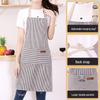 Waterproof Oil-proof Cotton Linen Kitchen Apron with Print Design