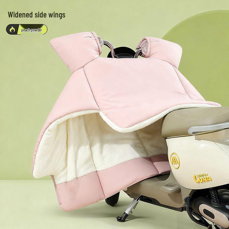 Thickened Velvet-Lined Electric Car & Motorcycle Winter Windshield Quilt: Waterproof & Cold-Proof.