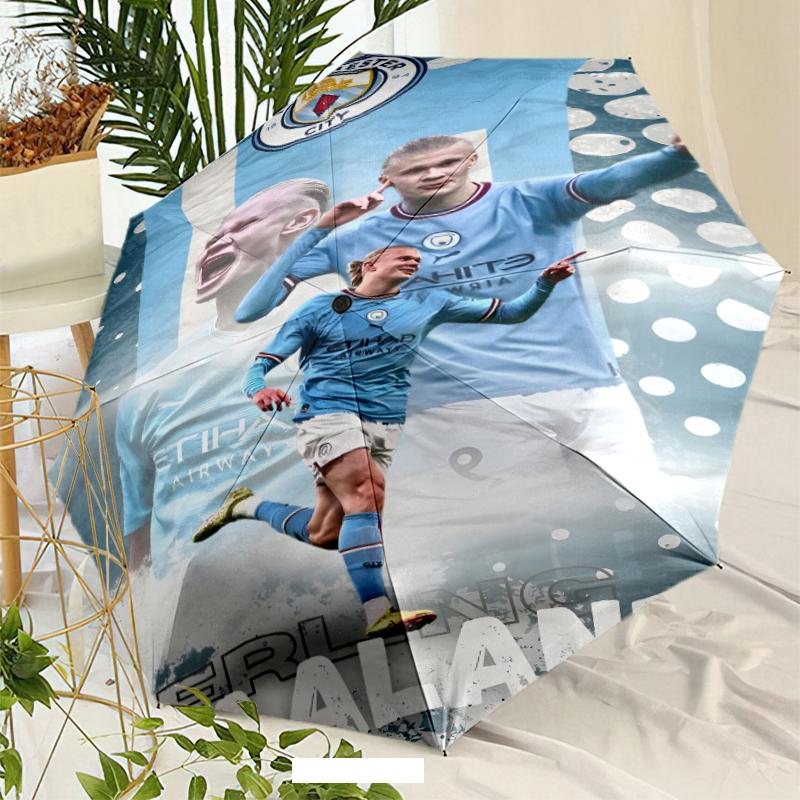 H-Haaland Umbrella with Automatic Open/Close & Self-8-Rib Heavy-Duty Umbrella, Compact Travel Umbrella Suitable for Outdoor