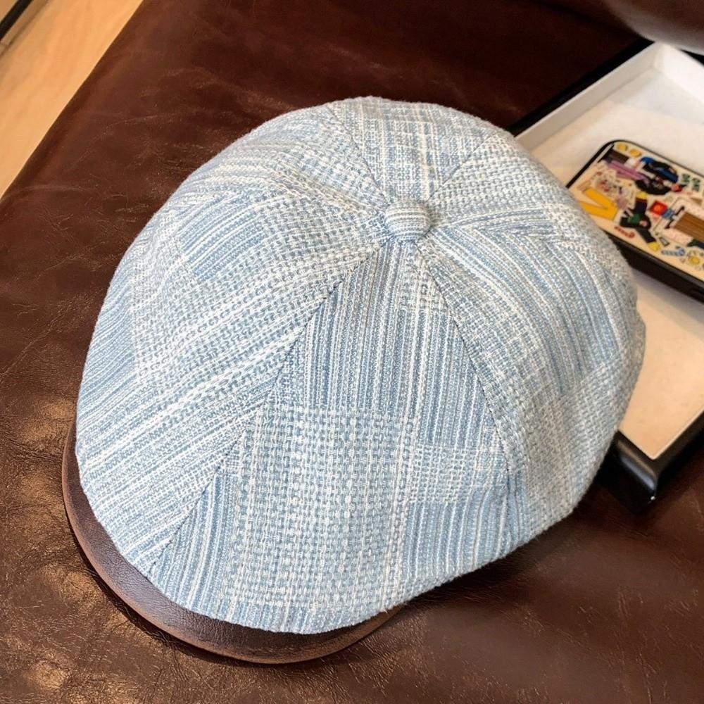 Y2k Cowboy Beret Flat Brim Painter Cap Korean Denim Beret  Streetwear