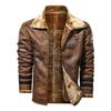 Men's Fur One-piece Jacket, Warm and Thick, Plus Size Casual Motorcycle Retro Jacket