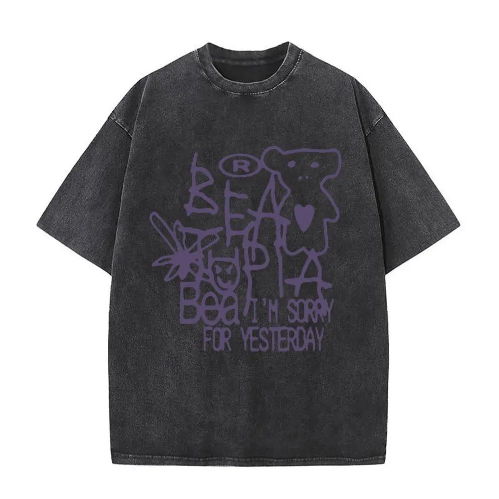 Hot Sale Singer Beabadoobee Graphic Print TShirt Men Women Vintage Washed Cotton Streetwear Fashion Oversize Top Summer New Top