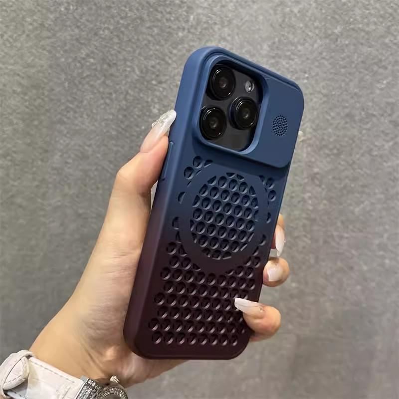 Aromatherapy Cooling Hole Apple 16proMax Mobile Phone Case Suitable for IPhone 15 Gradient Magnetic 14 Matte Protective Case