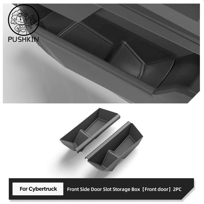 For Tesla Cybertruck 2024 2025 Car Storage Box Kit Center Console Cup Holder Wireless Charging Mat Organizer Tray Accessories