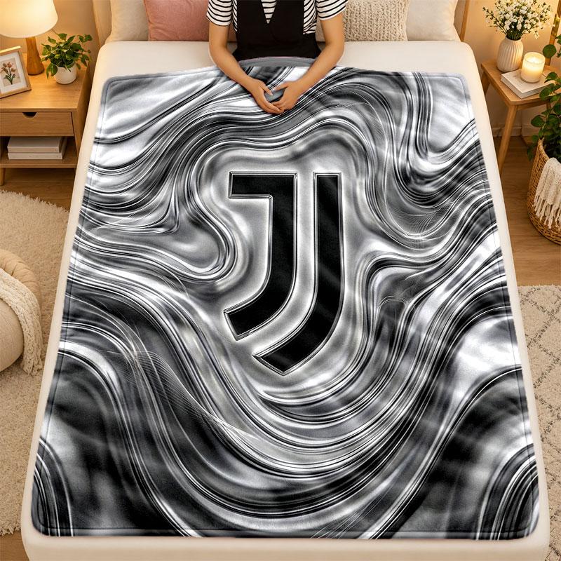 Manta de Flanela Juventus FC Manta Quente Macia para Uso Interno no Sofá Cama Sala de Estar