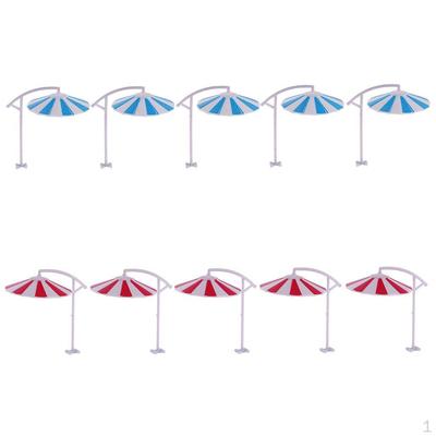 10 Pieces Model Sun Umbrella Parasol Train Railway Garden Beach Scenery 1/100 Layout Toy