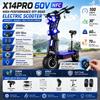 2026 novo x14 10000W motor duplo 60V 50AH bateria 13 polegadas pneu dobrável scooter elétrica móvel estoque em armazém da UE, entrega rápida