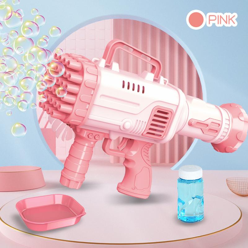 1PC Bubble Machine Wedding Bubble Gun Kids Adult Party Toys Birthday Soap Blower Ages 3+ Boy Girl Toys Outside Summer 32Holes
