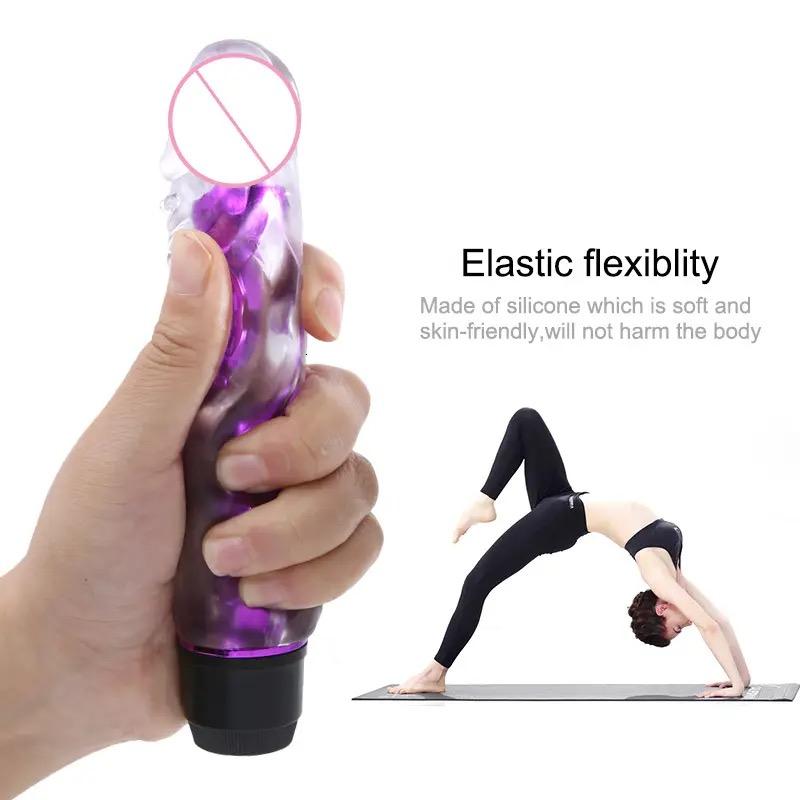 Kulevibrator for vaginale kvinner Dildo Penis Sexleketøy for voksne forsyninger Vibro Erotisk TPE Kvinne Kraftig G-Spot Klitoris