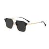 Korean Double Beam Frame Metal Myopia Glasses Trendy Men Half Frame Myopia Sunglasses Anti UV Driving Near Sight Sunglasses