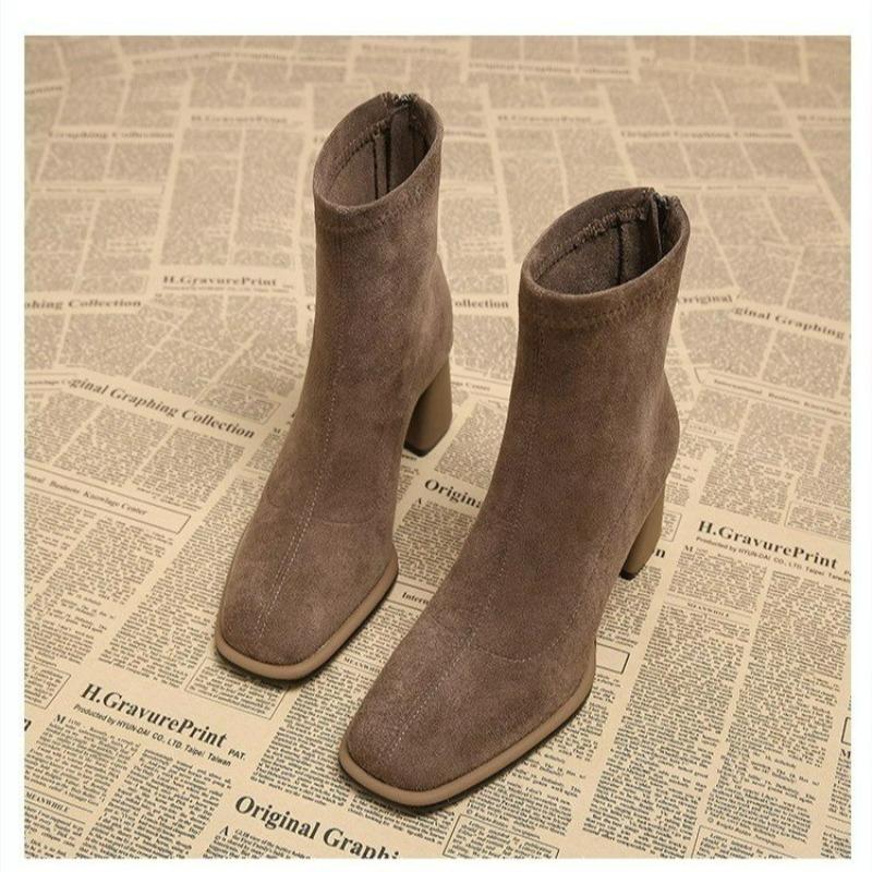 

Fashion New Style Women s Ankle Boots Fashion Pointed Toe High Heel Short Boats Ladies Elegant Morder Boots Plus Size Zapatos Mujer 35