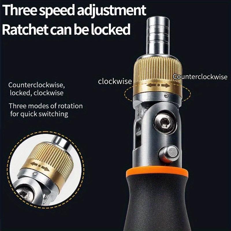 10 In 1 Portable Ratchet Screwdriver Multifunctional Hidden Screwdriver Head Corner Capable Multi Angle Screwdriver Set