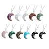 Moon Pendant Necklace Natural Resin Spiritual Gemstone Jewelry