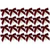 24pcs Christmas Tree Bows Velvets Bowknot Decorations for Holiday Parties Butterfly Knot Embellishment Accessories top sale