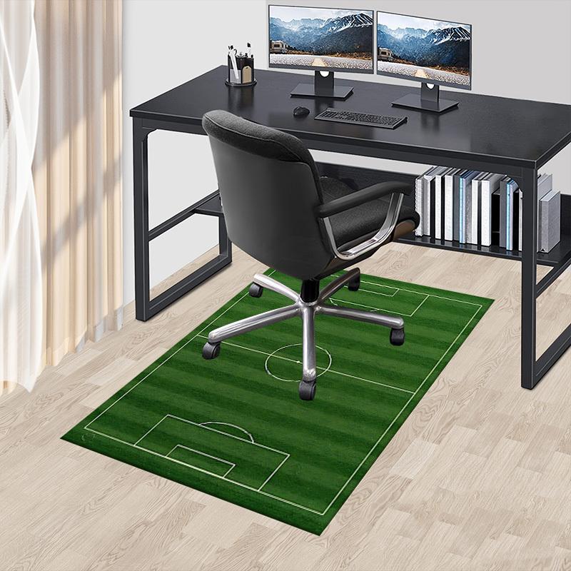 1PC soccer field Non-Slip Floor Carpet Compatible for Office&Living Room&Bedroom&Dining room - Flat - Weave Machine-S0369
