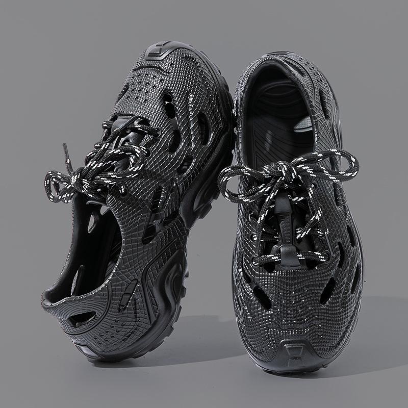 

Мужские летние туфли с отверстиями, на толстой подошве, для улицы, для ходьбы по воде, для рафтинга, пляжные туфли, легкие, нескользящие, с утолщенной подошвой, для ручьев 44/45 (suitable for 43/44 feet)