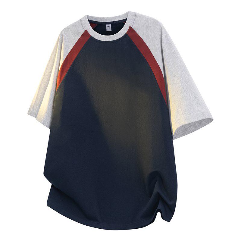 American Style Men's Short Sleeve Heavyweight Loose Jersey T-shirt