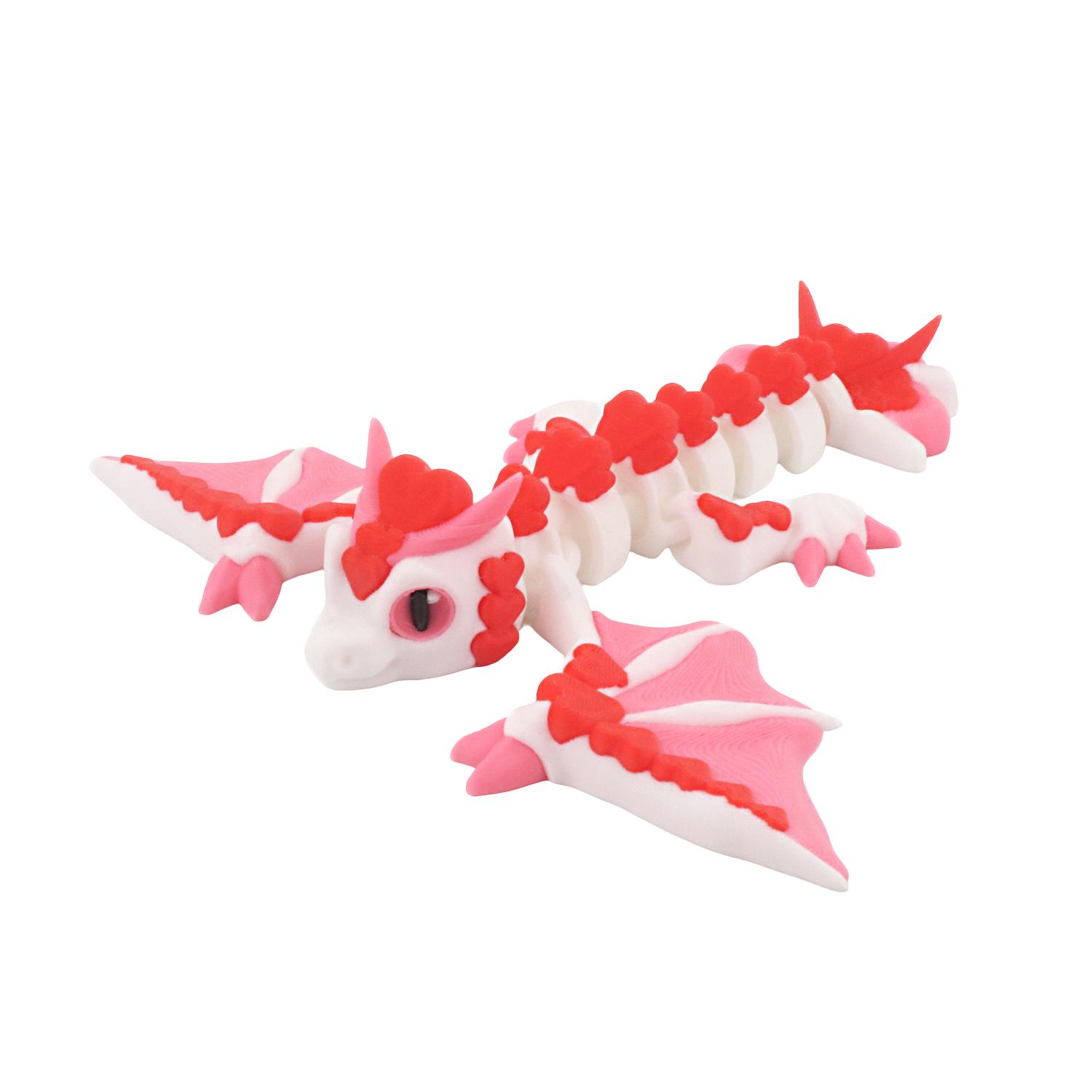 

Flexible Joint Love Dragon Model - Unique Desktop Decorations and Sensory Toys S