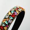 Luxury Fully Encrusted Teardrop Rhinestone Headband Colorful Glittering Hairband Bohemian Wedding Bridal Tiara Headpiece