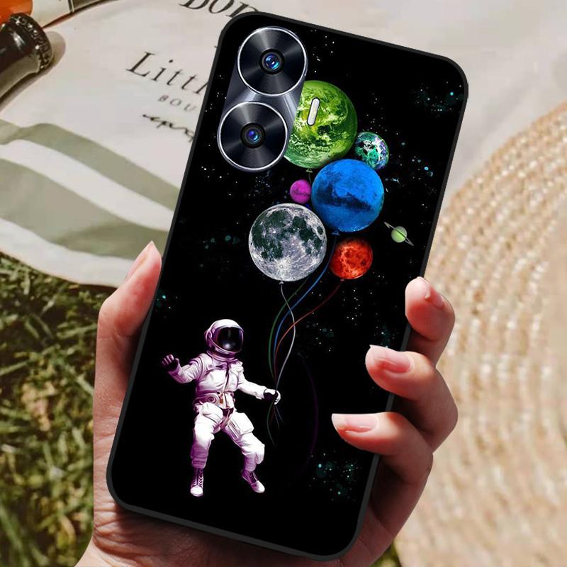 Per Custodia Realme C55 Silicone Morbido TPU Cover Posteriore per Oppo Realme C55 Telefono Globale Custodie Realme C 55 4G 6.72" Protezione Cover Borse