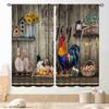 Retro Tableware Kitchen Text Curtain Panels,Distressed Wood Fork Spoon Sweet Home Slogan Full Print Drapes For Bakery Cafe Decor